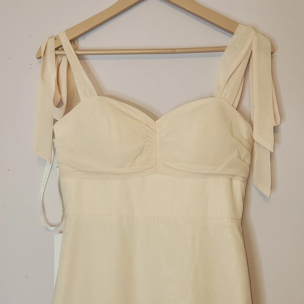 NWT AZAZIE LIZET Alabaster A-Line Sweetheart Neckline Chiffon Dress, size A4 - Picture 2 of 16